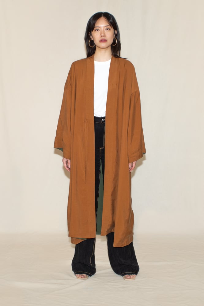 Image of OY A Moss-Ochre Reversible Robe