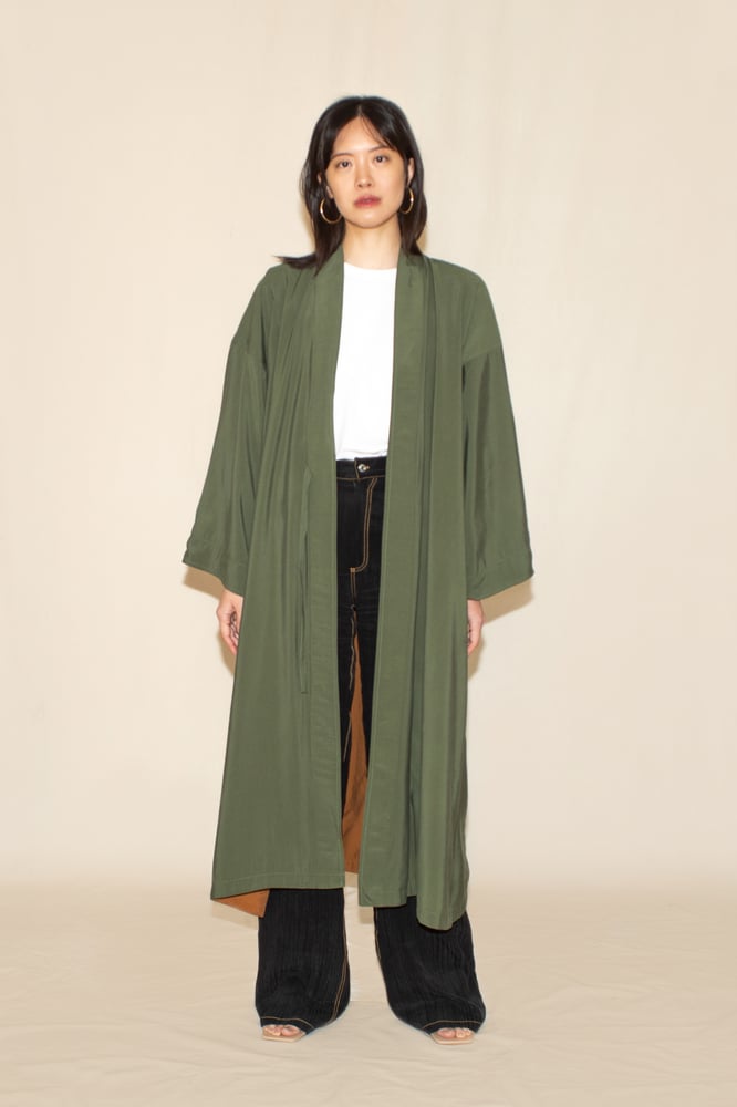 Image of OY A Moss-Ochre Reversible Robe
