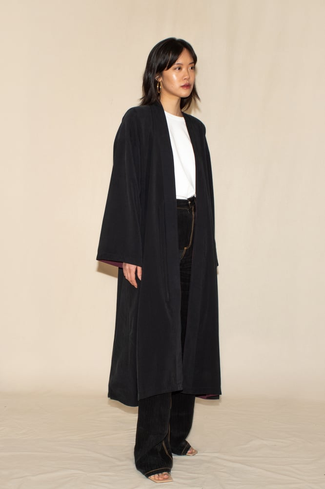 Image of Reversible Ash-Plum Robe