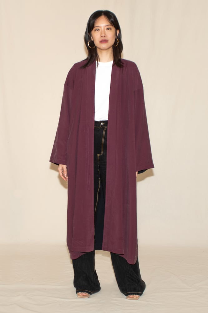 Image of Reversible Plum-Ash Robe