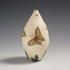 Swallow tail butterfly & daisy sgraffito vessel