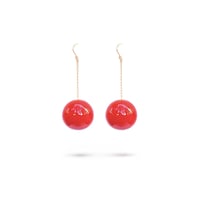 Image 1 of LARGE TAC TAC EARRINGS _ RED
