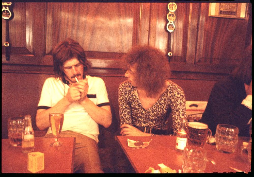 Image of John Bonham and Chicken Shack in a London Pub (June 1970)