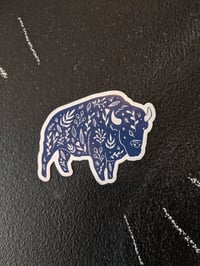 Image 1 of Floral bison magnet