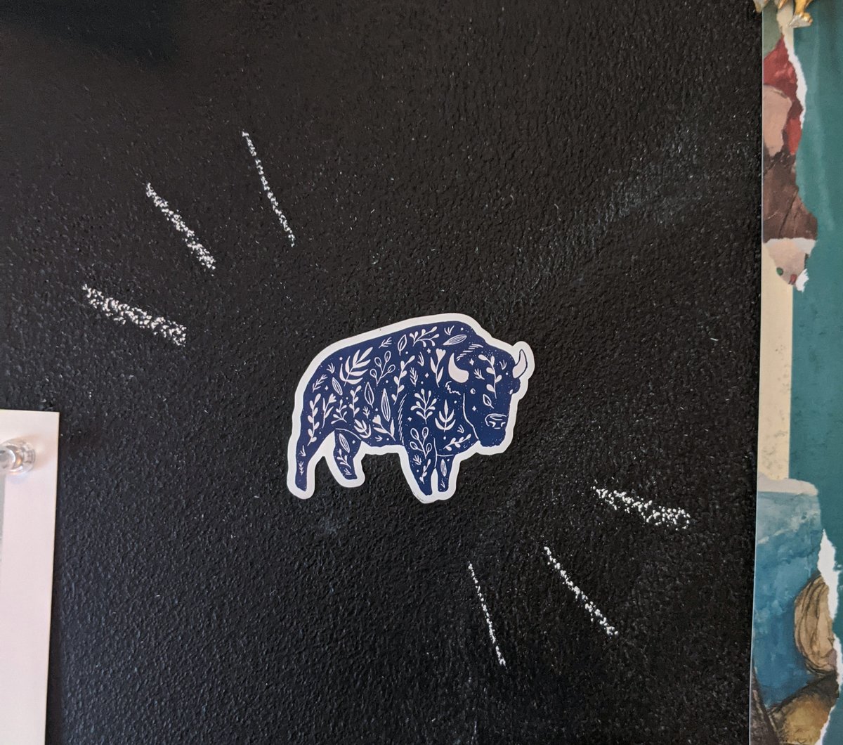 Image of Floral bison magnet