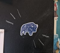 Image 2 of Floral bison magnet