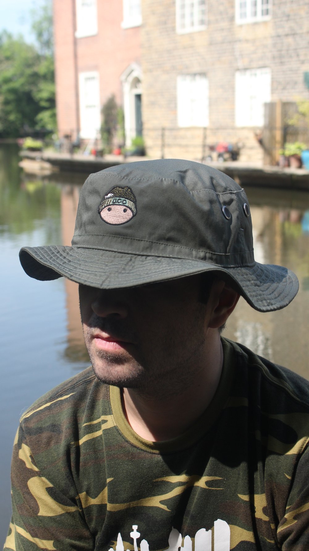 Mascot Embroidered Cargo Bucket Hat