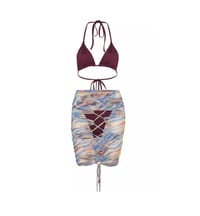 Burgundy | Three Piece Swimsuit 