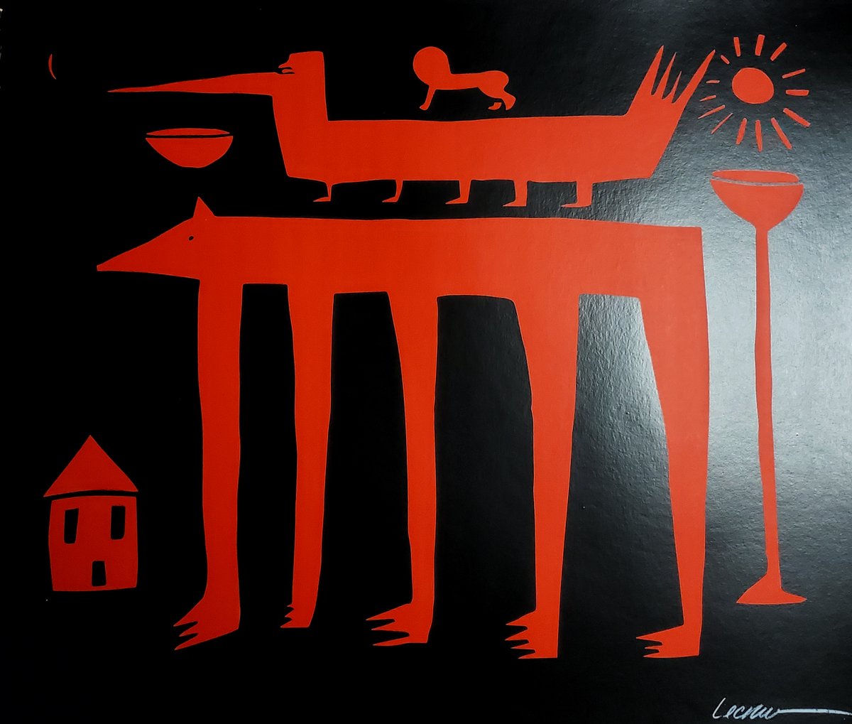 Image of "Lead" color variant red limited edition art print