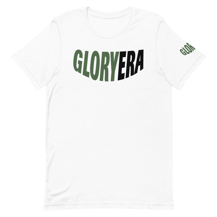 Image of GLORYERA® CREW TEE (WHITE/OLIVE GREEN/BLACK)