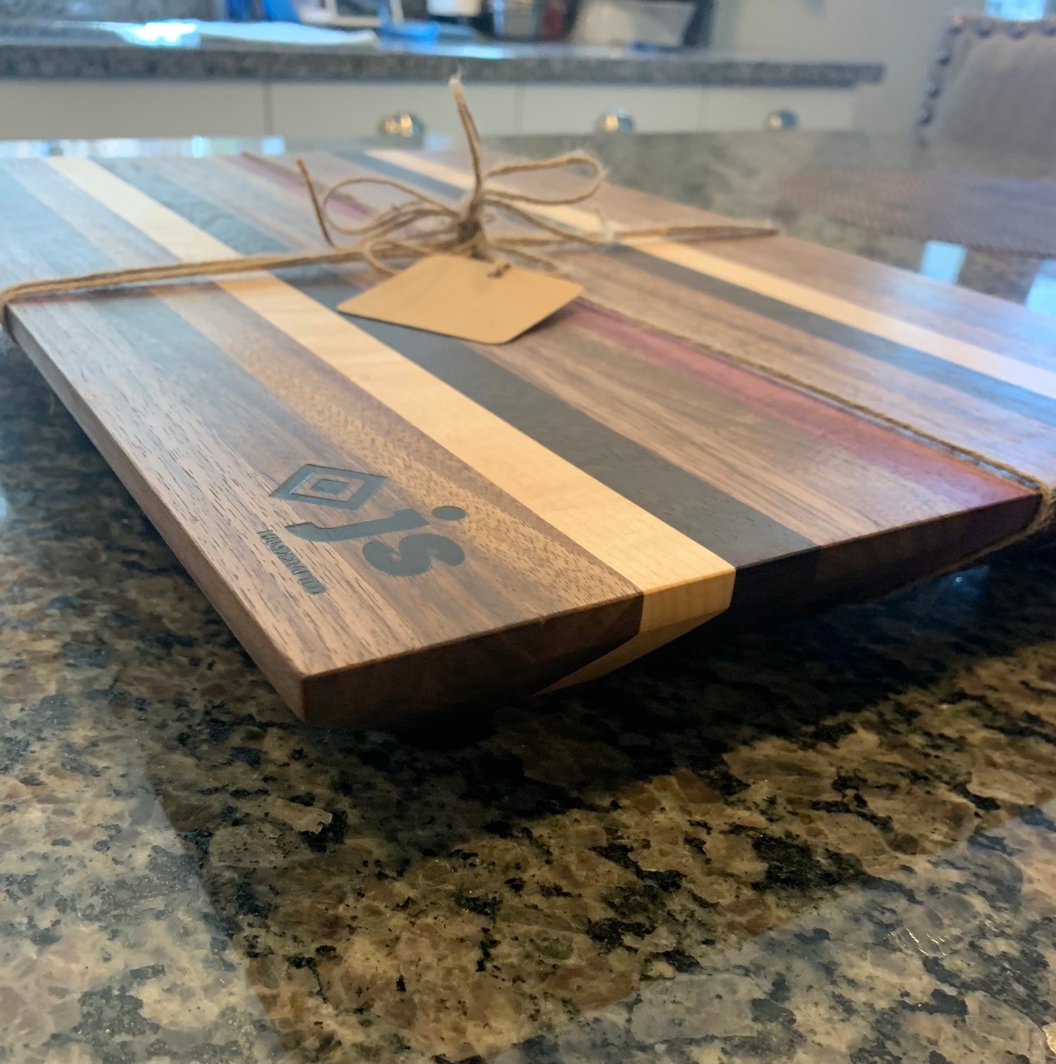 Image of Hardwood Chopping Block with Beveled Edges