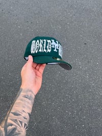 Image 1 of FOREST GREEN NEW YORK METS CUSTOM FITTED CAP