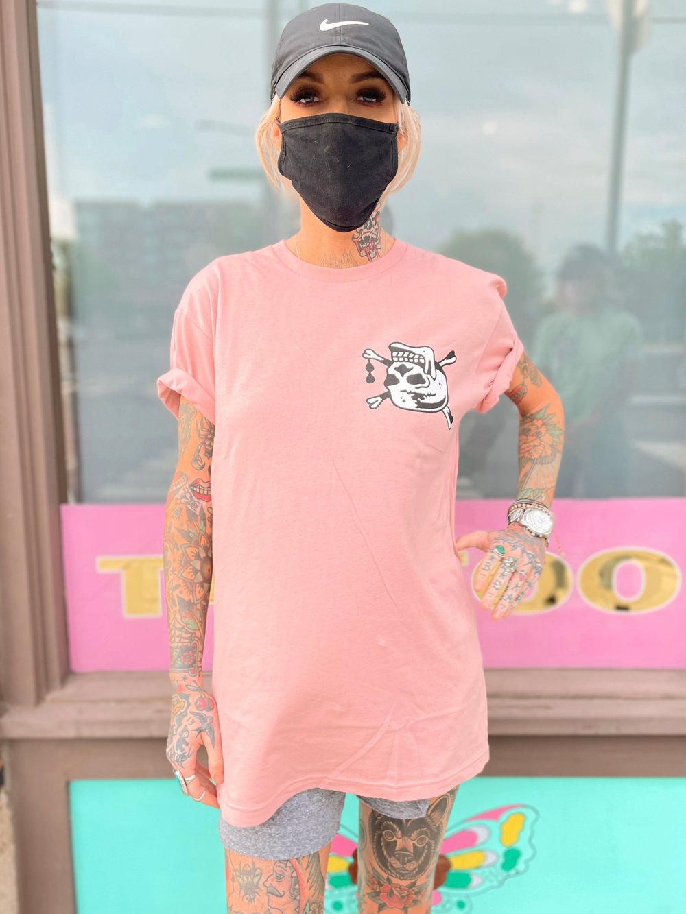 Moran x Zank Skull Collab T-Shirt Burnt Coral