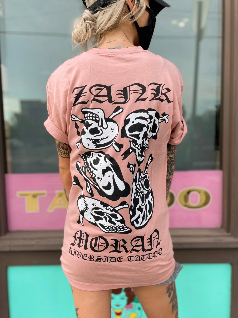 Moran x Zank Skull Collab T-Shirt Burnt Coral