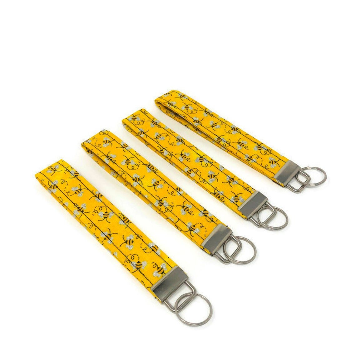 Image of Bumble Bee, Key Fob, Keychain, Wristlet, Key Chain, Key Lanyard, Wrist, Key Lanyard, Keyfob, Wristle