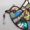 Vintage Patchwork Bird Suncatcher 