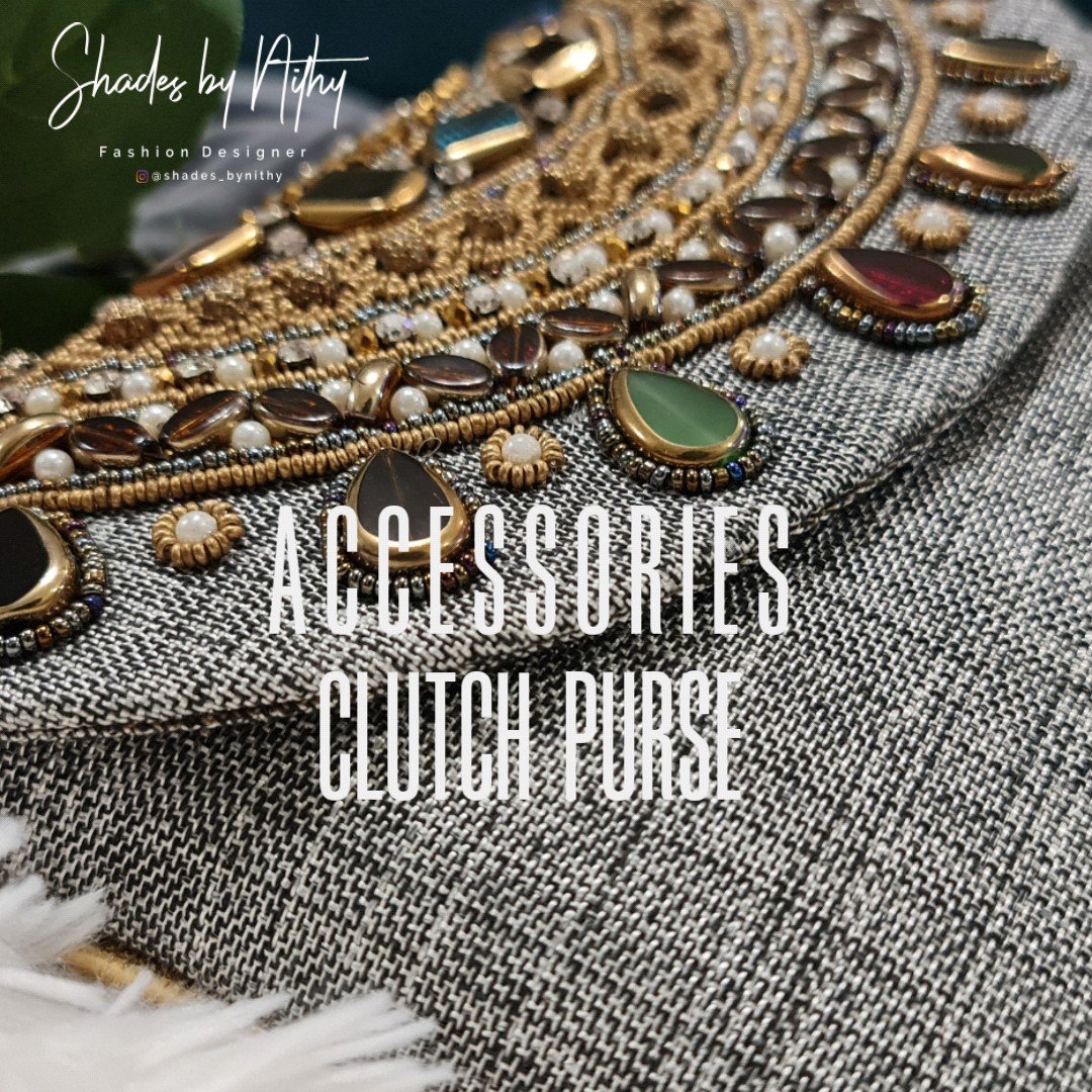 Image of  Grey Clutch Purse 