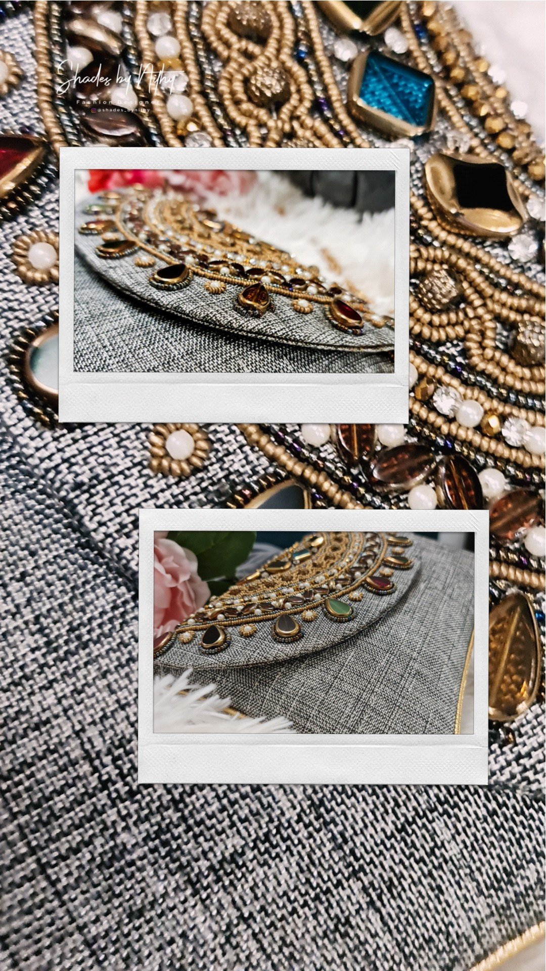 Image of  Grey Clutch Purse 