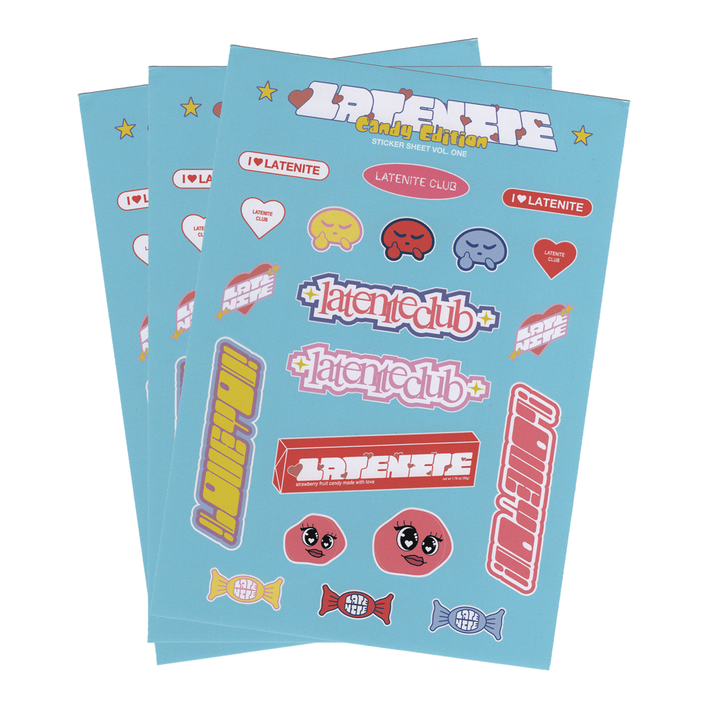 Image of Latenite Candy Sticker Sheet