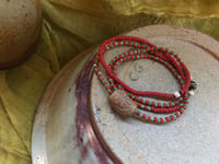 Image 3 of Floral Ceramic beaded necklace n