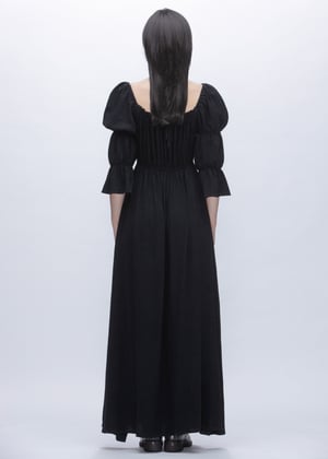 Image of Jane Dress With Puff Sleeves in Black