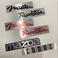 Image 1 of Brushed Metallic OEM Badge Replacement Stickers