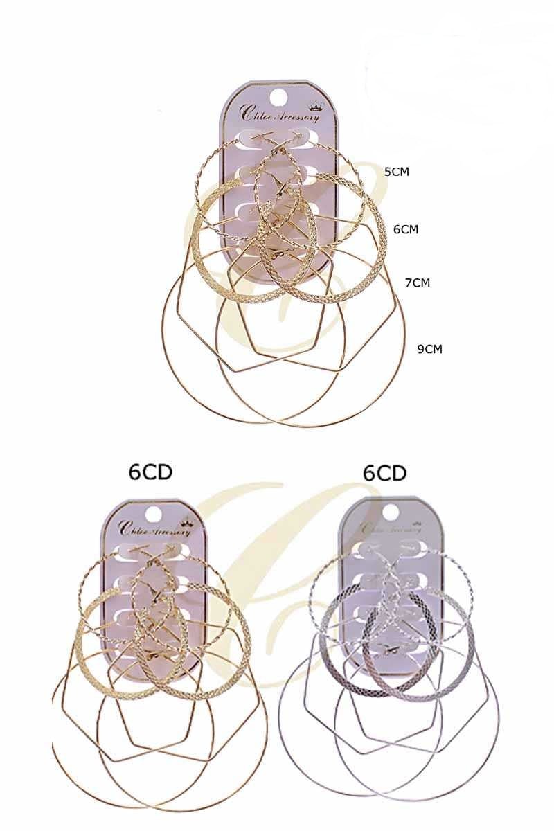 Image of 4 Style Hoop Earrings Sets