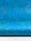 Marbled Paper Gouache on Tabriz Blue II - 1/2 sheets