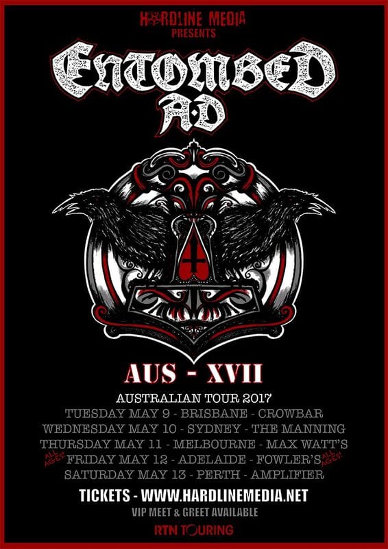 Image of ENTOMBED A.D. -  Australian Tour Poster