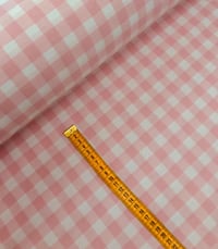 Image 4 of Loneta/Vichy - Doble Cara - Cuadro Grande - ROSA - 8€/m