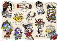 Neck Deep tattoo flash sheet! 