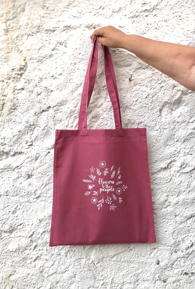Image of Totebag FLOWERS TO THE PEOPLE 3 colors disponibles