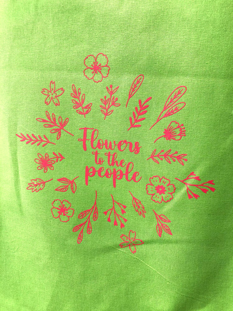 Image of Totebag FLOWERS TO THE PEOPLE 3 colors disponibles