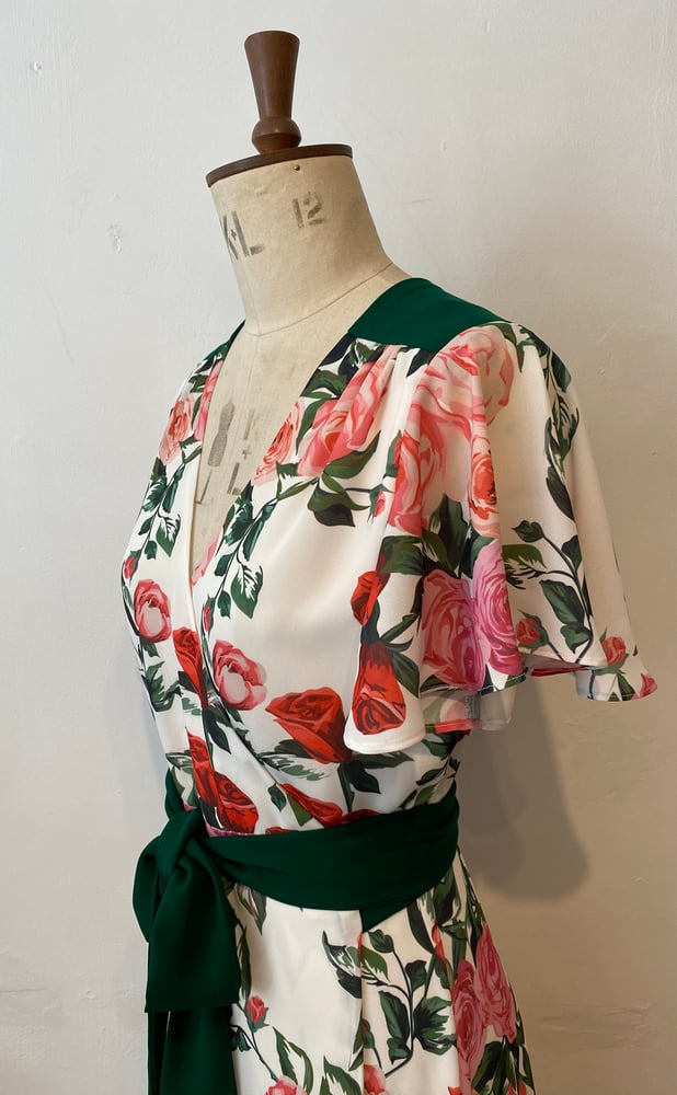 Image of Wild Roses Nevada wrap dress