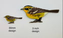 Siberian Accentor - Large Design - Pin Badge/Brooch/Magnet