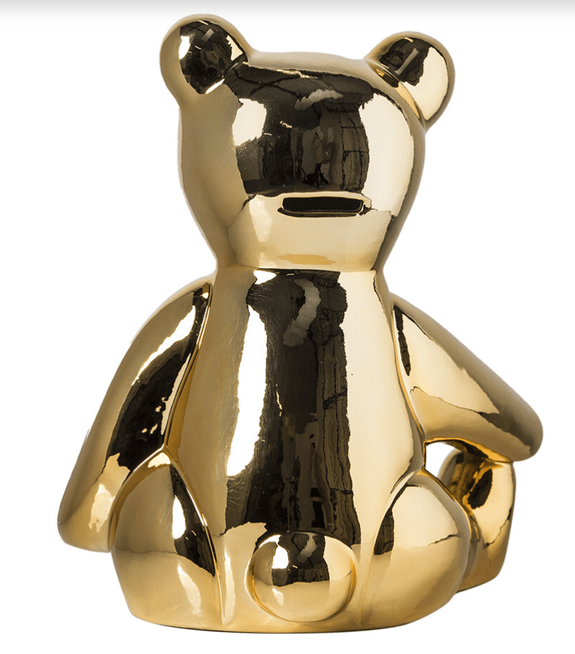 Image of Gold Teddy Bank