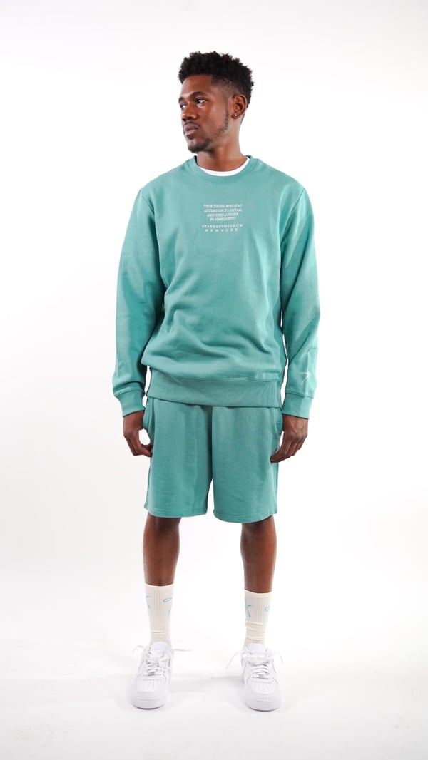 Image of BRAND ID Aqua Sweatshirt & Shorts