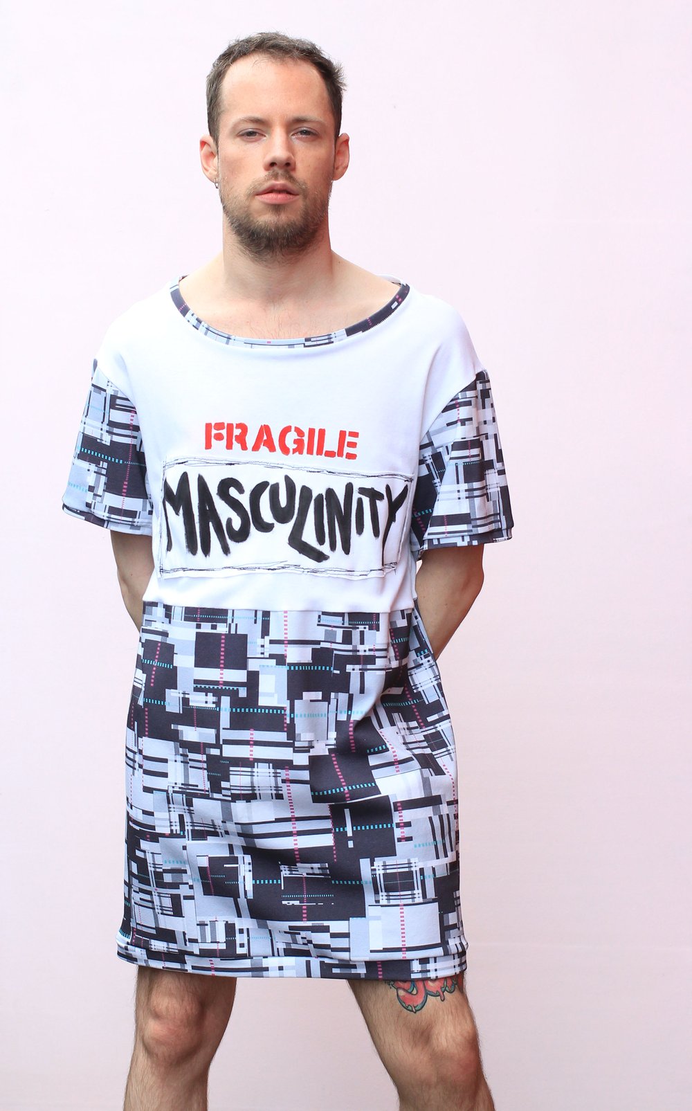 FRAGILE MASCULINITY  T-SHIRT MINI DRESS/ OVERSIZED T-SHIRT