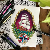 Image 1 of Traditional Ship & Anchor Design