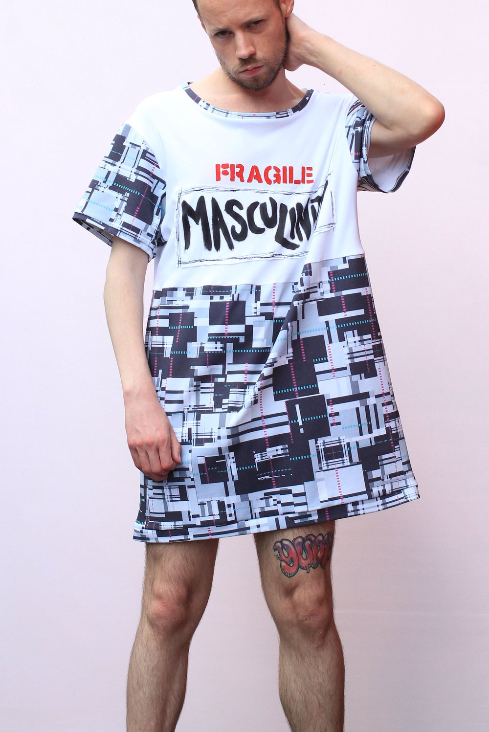 FRAGILE MASCULINITY  T-SHIRT MINI DRESS/ OVERSIZED T-SHIRT