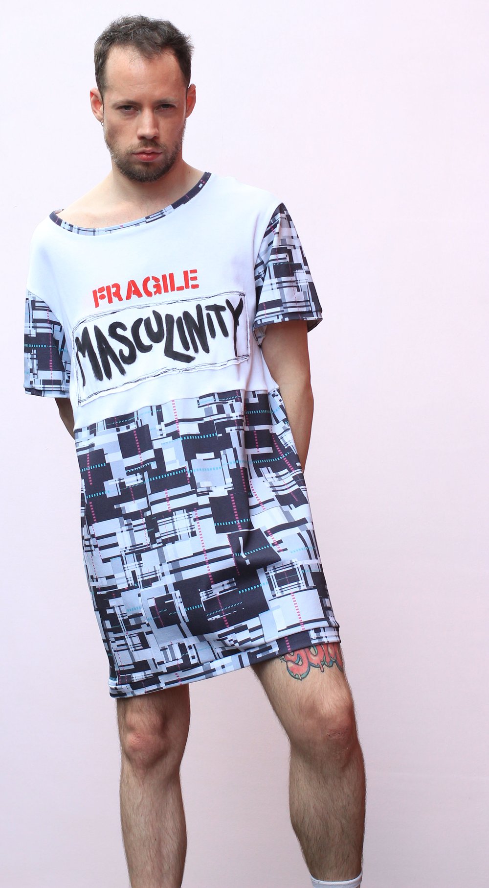 FRAGILE MASCULINITY  T-SHIRT MINI DRESS/ OVERSIZED T-SHIRT