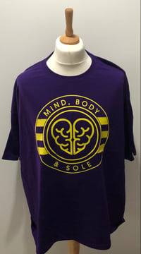 Image 2 of Mind, Body & Sole T-Shirt PURPLE/YELLOW