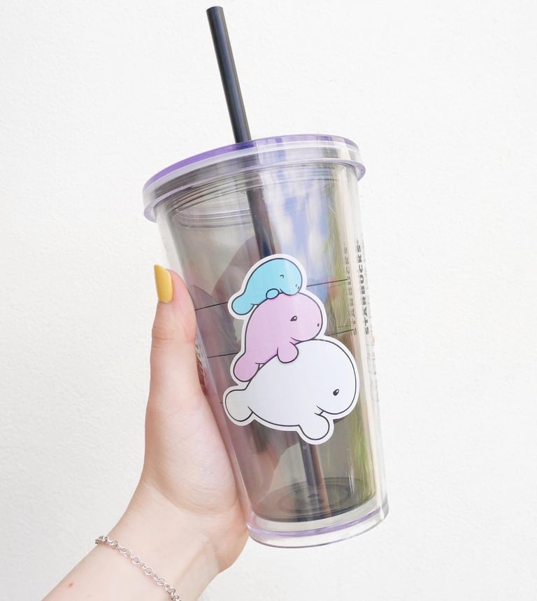 Transgender Pride Manatee Sticker Image 4