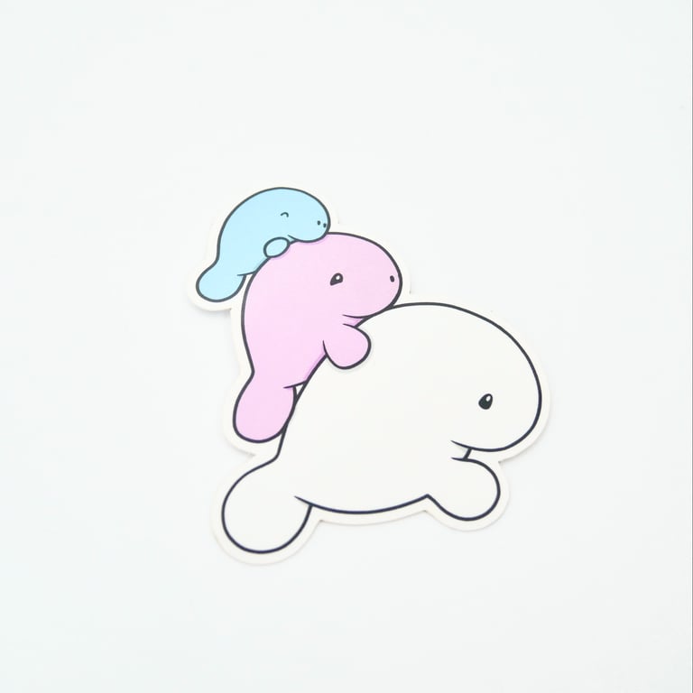 Transgender Pride Manatee Sticker