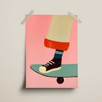 Image 1 of Carte Skateboard Framboise und Ketchup