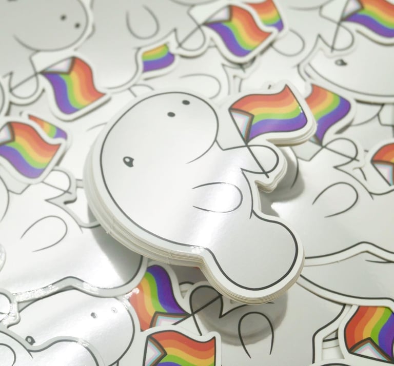 Mirror Pride Manatee Sticker Image 3