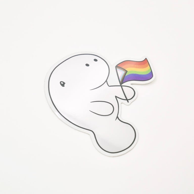 Mirror Pride Manatee Sticker