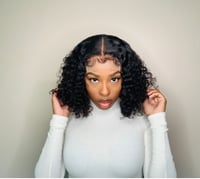 Image 2 of 12” DEEPWAVE 5x5 TRANSPARENT LACE CLOSURE WIG