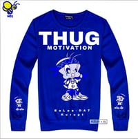 BeLee-DAT x Kurupt Blue Long Sleeve Thug Motivation Sweater 