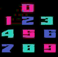 Image 1 of Racing Number Set